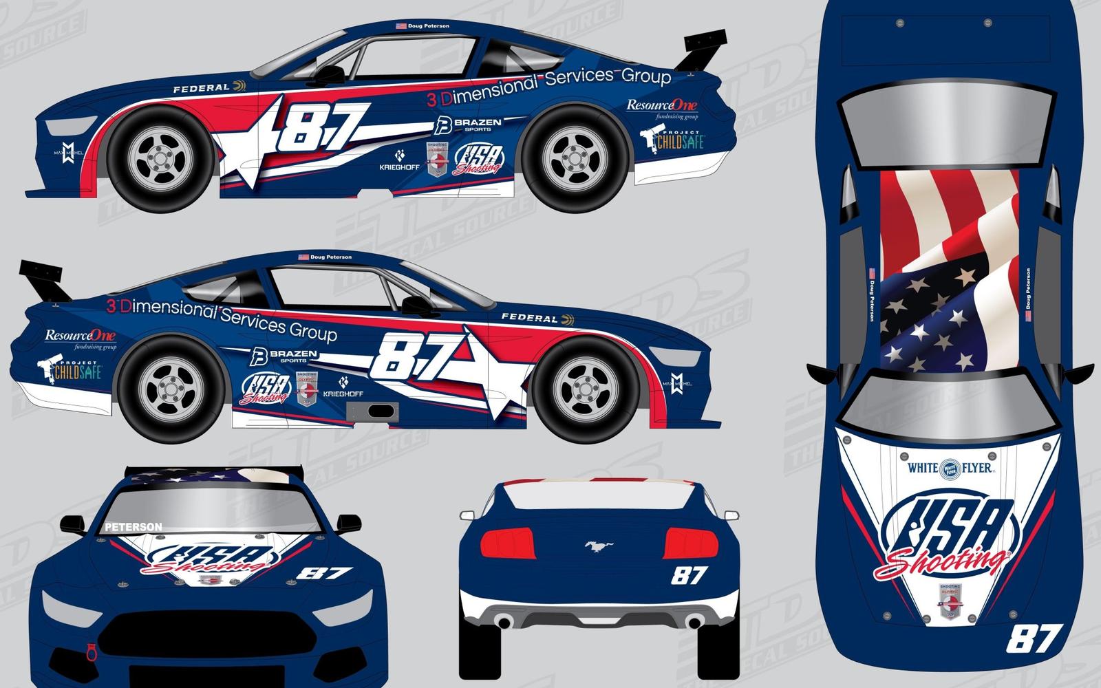 Partner Brazen Sports Helps Land USA Shooting on Trans Am Series Race Car