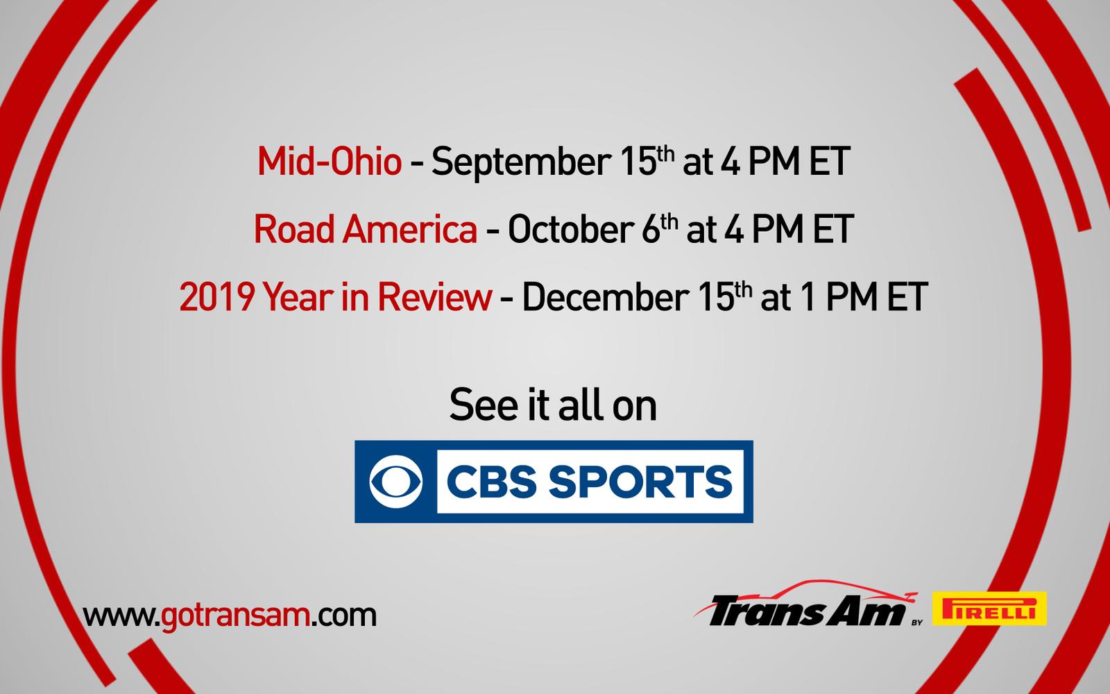 Continued Audience Growth for Trans Am Series (Trans Am Returns to TV)