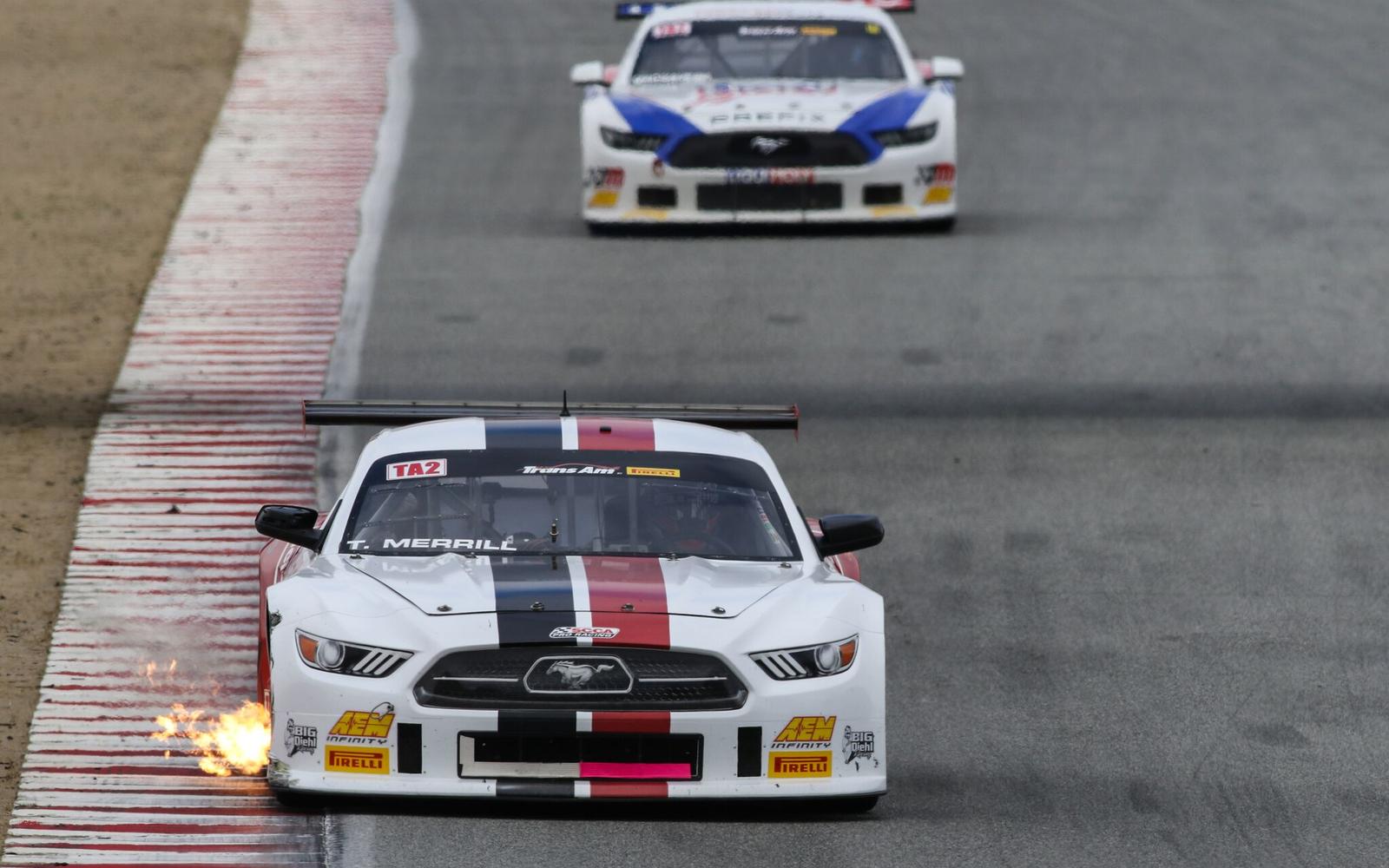 MERRILL PASSES 25 CARS TO WIN TA2 ROUND 3 AT LAGUNA