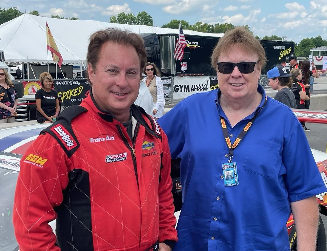 Brian on right, Patrick (driver) on left